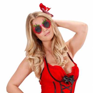 Aardbei bril carnavalskleding Valkenswaard