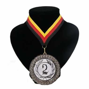 Fan medaille nr. lint rood geel zwart carnavalskleding valkenswaard