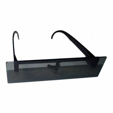 Feestbril zwart censuur balkje carnavalskleding valkenswaard