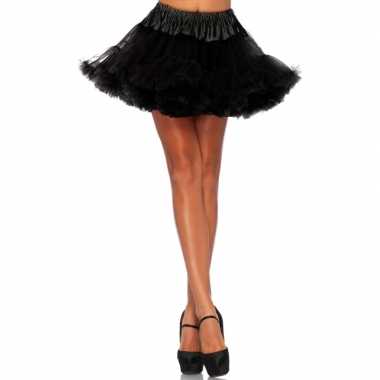 Fifties thema korte petticoat zwart dames carnavalskleding valkenswaa