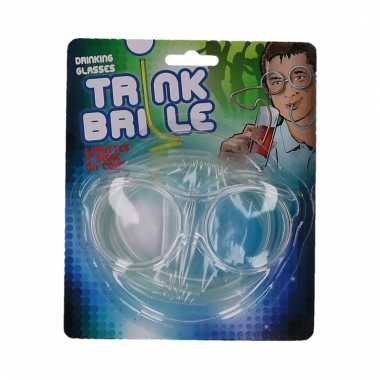 Fun drinkbril rietje carnavalskleding valkenswaard