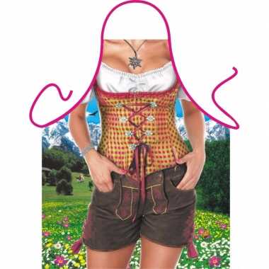 Kado artikelen schort bayerische vrouw carnavalskleding valkenswaard