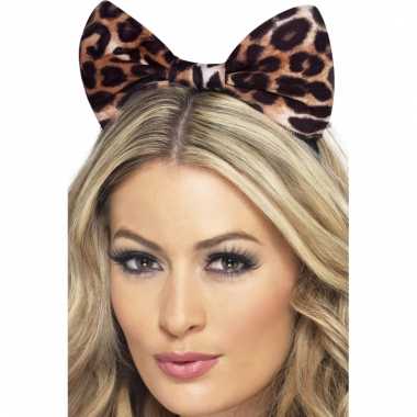 Luipaard print strik groot carnavalskleding Valkenswaard