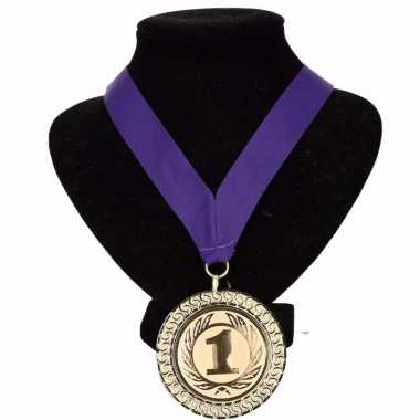 Nederland medaille nr. lint paars carnavalskleding valkenswaard