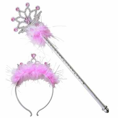 Prinses accessoires stafje kroon carnavalskleding Valkenswaard