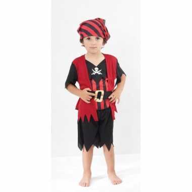 Rood zwart piraten carnavalskleding kinderen Valkenswaard