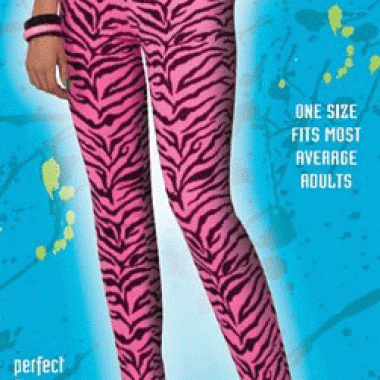 Roze zebra print legging dames carnavalskleding valkenswaard