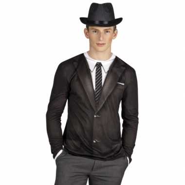 Shirt colbert print carnavalskleding Valkenswaard