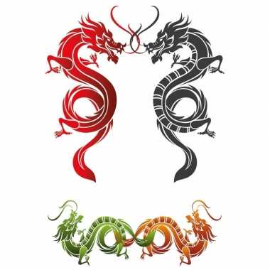 Thema china tattoo stickers carnavalskleding valkenswaard