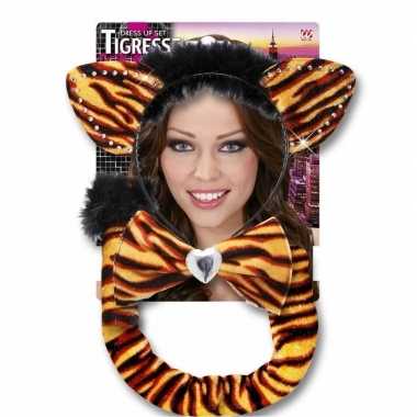 Tijger diadeem staart carnavalskleding valkenswaard