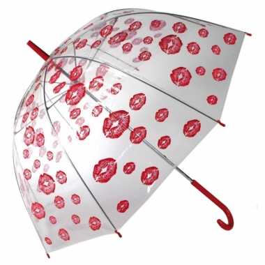 Transparante paraplu kusjes carnavalskleding valkenswaard