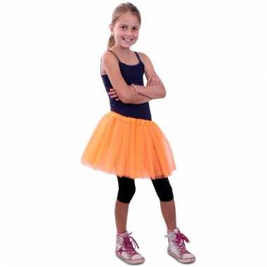 Tule rokje meisjes oranje carnavalskleding valkenswaard