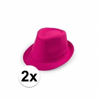 X toppers roze hoed volwassenen carnavalskleding valkenswaard