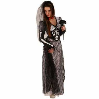 Zombie bruidsjurk zwart carnavalskleding valkenswaard