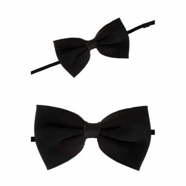 Zwarte feest strik carnavalskleding Valkenswaard