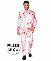 Big size business suit dokter bloedspatten print