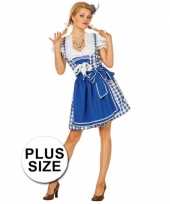 Big size oktoberfest jurk blauw