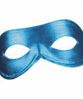 Blauw metallic oogmasker dames