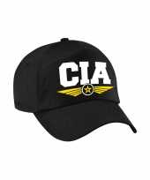 Cia agent tekst pet baseball cap zwart kinderen