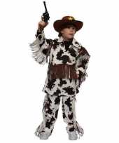 Cowboy carnavalskleding koeienprint kinderen