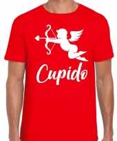 Cupido liefde valentijn verkleed t shirt rood heren