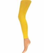 Dames feest legging denier geel 10115774