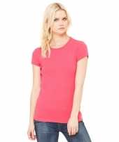 Dames t-shirtjes skinny hanna fuchsia roze