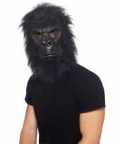 Dierenmasker zwarte aap haar