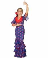 Flamenco danseressen jurk meisjes blauw