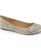 Goud zilveren ballerina schoenen glitters dames