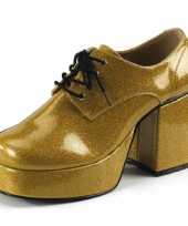 Gouden themafeest glitter schoenen