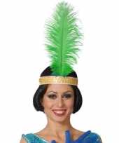 Groene pauwenveer charleston jaren verkleed accessoire