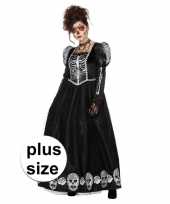 Halloween grote maat day of the dead halloween gothic jurk dames