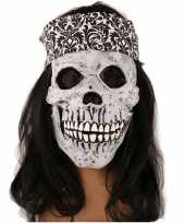Halloween masker schedel haar
