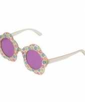 Hippie verkleed bril paarse glazen volwassenen