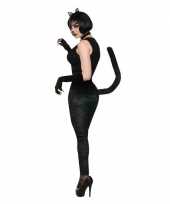 Katten carnavalskleding zwarte legging staart