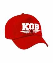 Kgb agent tekst pet baseball cap rood kinderen