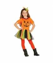Kinder halloween carnavalskleding pompoen jurkje