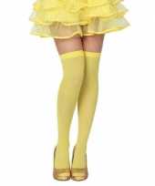 Neon gele verkleed kousen dames
