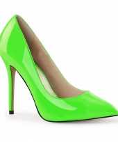 Neon groene stiletto pumps glow the dark dames