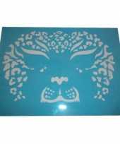 Oog schmink sjablonen tijger