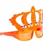 Oranje kroon feest bril