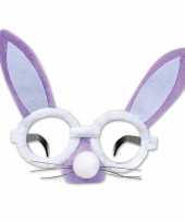 Paarse ronde bunny bril snuit oren