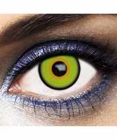 Party dag kleurlenzen mad hatter groen