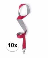Polyester keycords rood grijs x 10084617