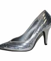 Pumps pailletten zilver
