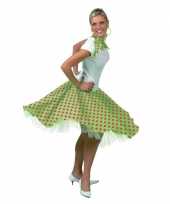 Rock roll verkleed rok groen