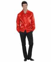 Rood seventies shirt heren