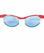 Rood wit blauwe dames brillen