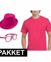 Roze verkleed set heren